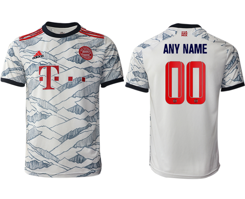 Men 2021-2022 Club Bayern Munich Second away aaa version white customized Soccer Jersey